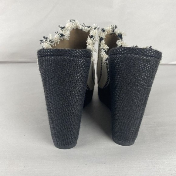 Women's Witchery Size 39 Multicolored Woven Fabric Cover Platform Wedge Shoes - Picture 12 of 16